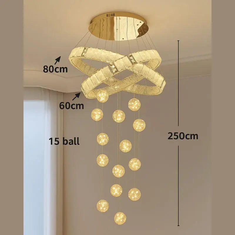 Modern Home Decor Led Staircase Chandeliers ChandeliersLife®