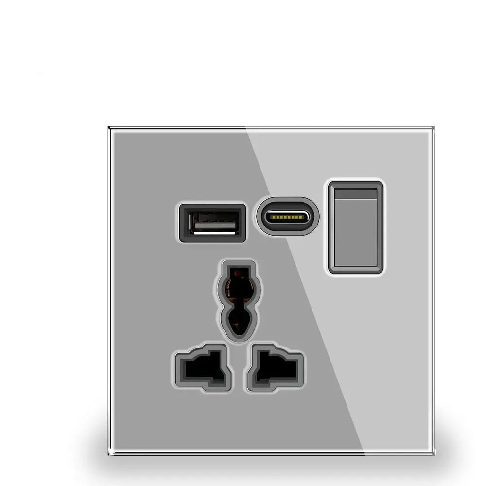 Dual USB Charger Electric Plug Wall Type C Power Socket ChandeliersLife®