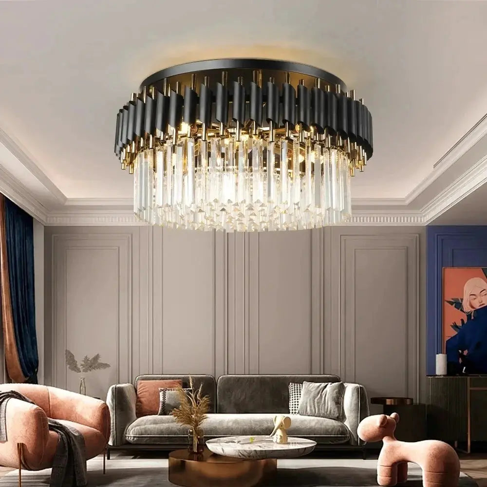 Modern Ceiling Black Crystal Chandelier ChandeliersLife®