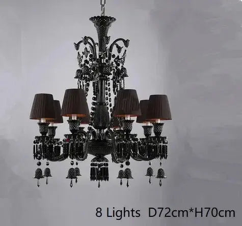 Villa Hotel Luxury Black Crystal Chandelier ChandeliersLife®