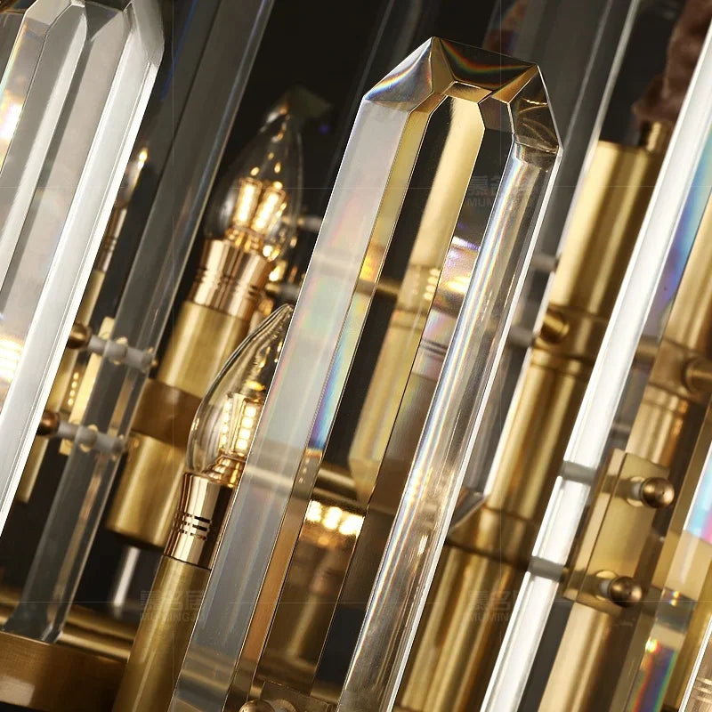 Aurelia chandelier in polished copper with crystal and glass accents — catalogue view 4