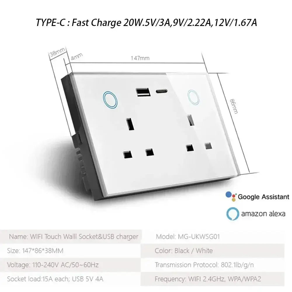 Alexa Google Home WIFI Smart Plug UK ChandeliersLife®