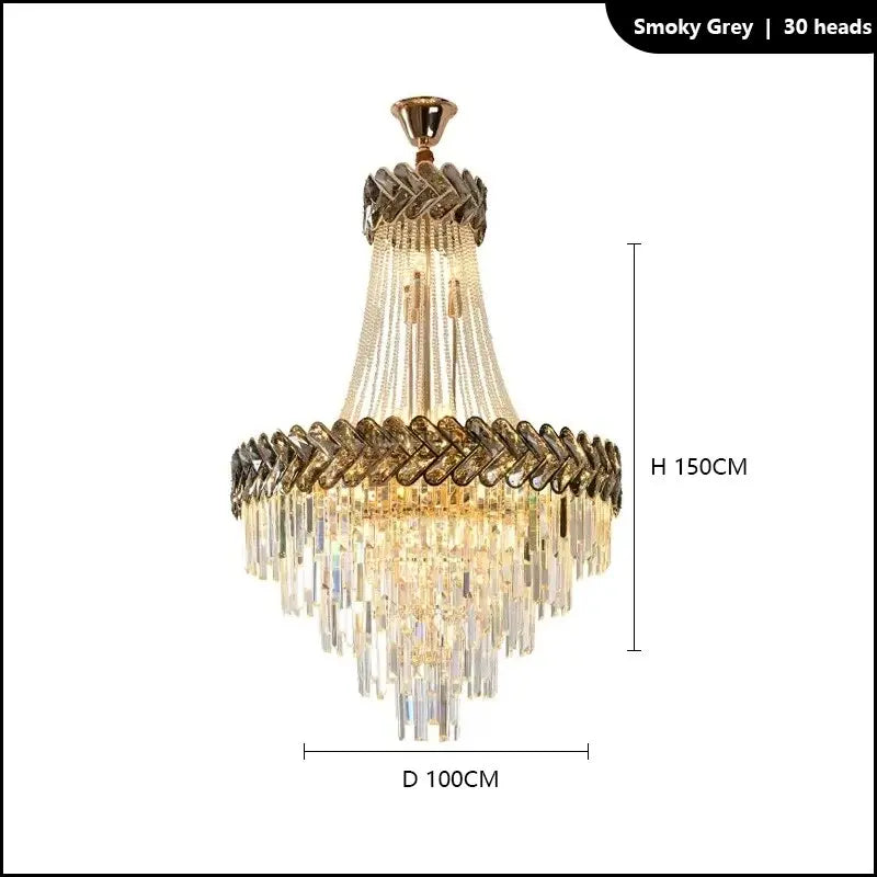2023 Luxury Duplex Villa Crystal Chandelier ChandeliersLife®