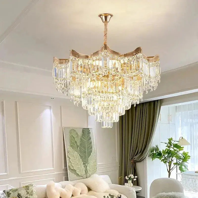 Modern Luxury Stairs Large Crystal Chandeliers ChandeliersLife®
