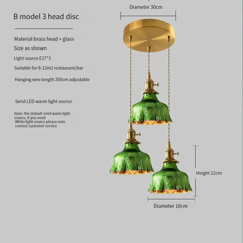 Scandinavian Green Glass Pendant Lights ChandeliersLife®