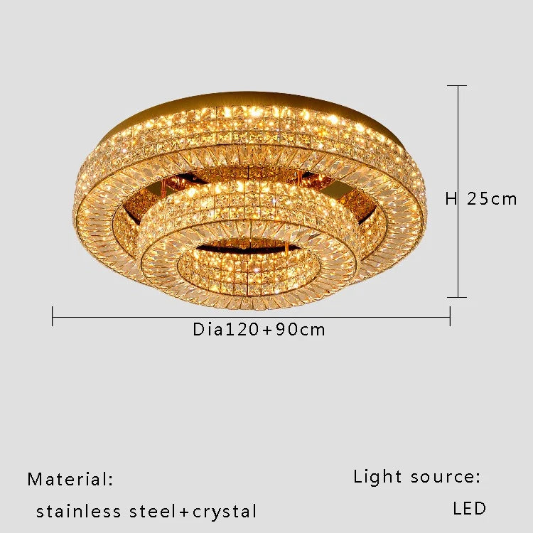 Modern Two Tier Crystal Luxury Ceiling Lights