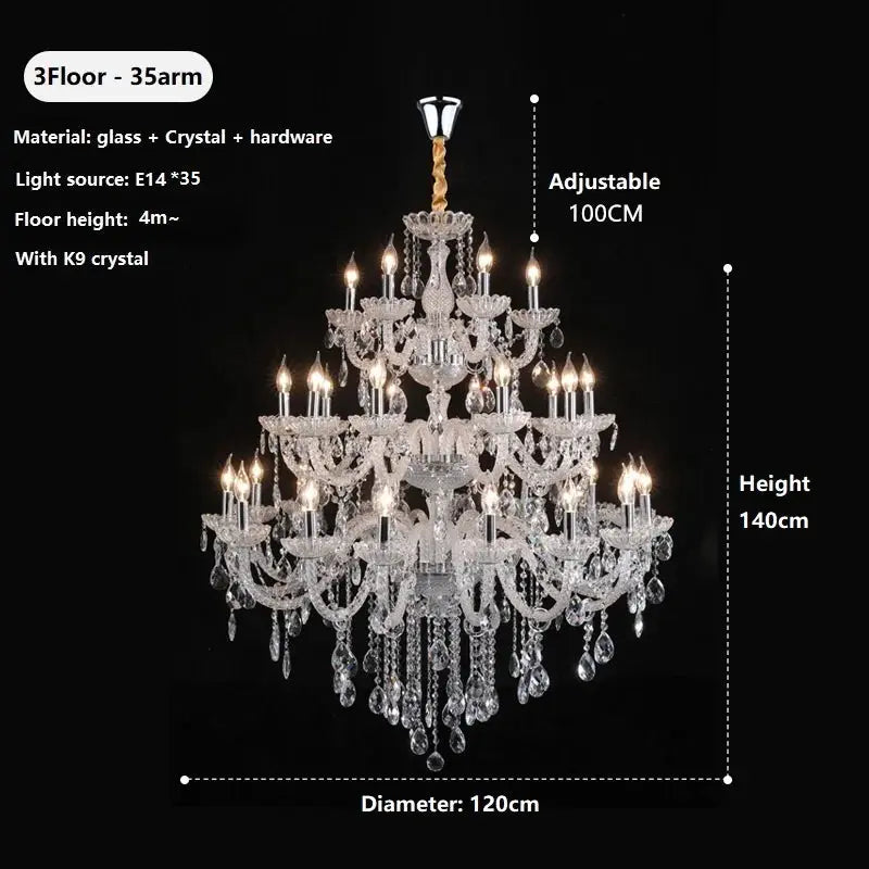Villa Foyer Extra Large Crystal Chandelier ChandeliersLife®