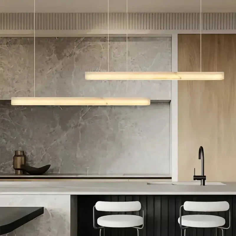 Natural Marble Alabaster Linear Chandelier ChandeliersLife®