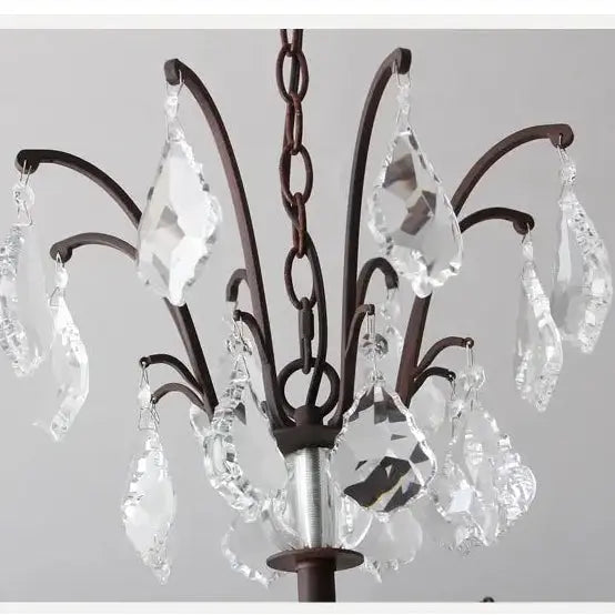 American country chandelier wrought iron retro living room dining room chandelier French stairwell villa crystal chandelier ChandeliersLife®