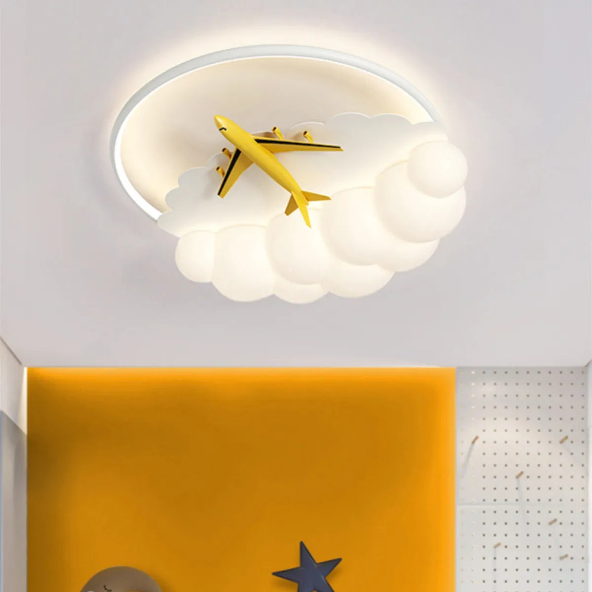 Nimbus Cloud Airplane LED Kids Room Ceiling Light