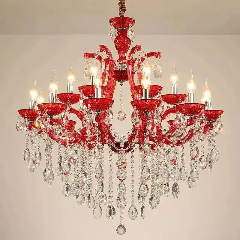 Red Luxury Crystal Chandelier