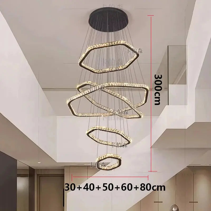 Modern Home Decoration Stair Crystal Chandelier ChandeliersLife®