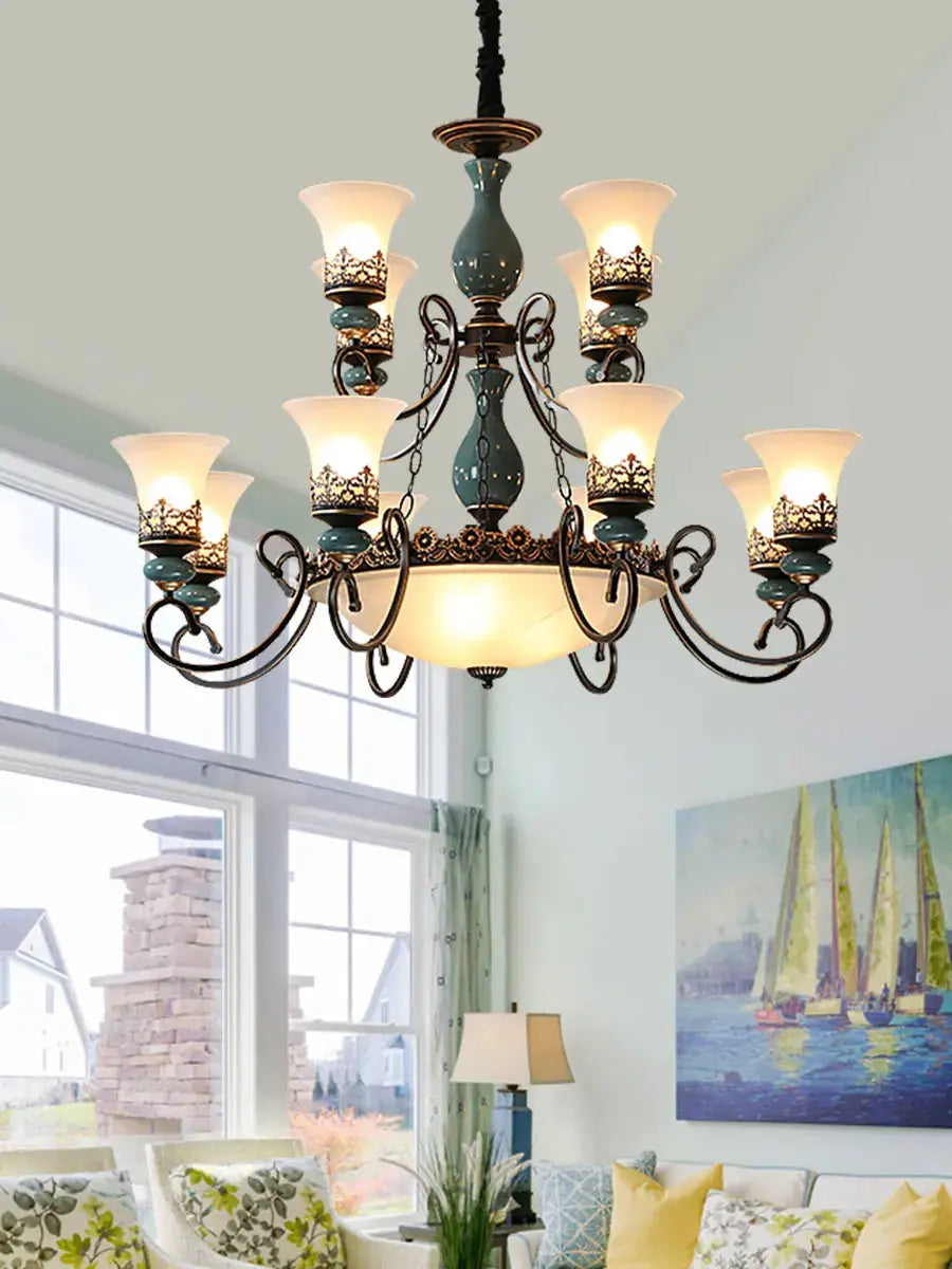 Retro Ceramic Chandelier ChandeliersLife®