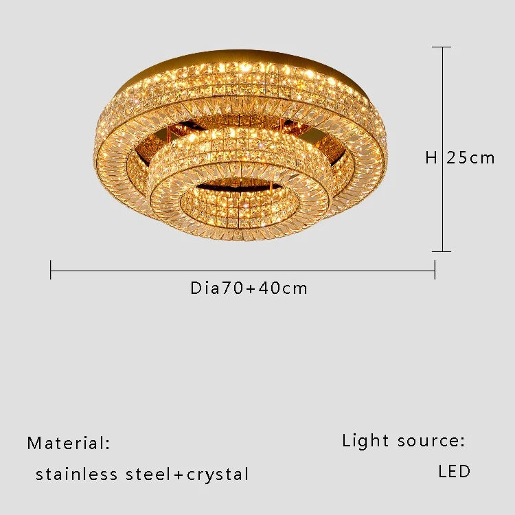 Modern Two Tier Crystal Luxury Ceiling Lights