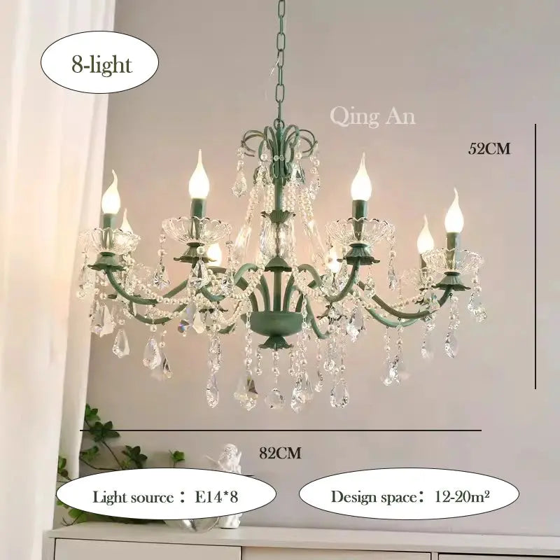 Crystal Green Glass Chandeliers ChandeliersLife®