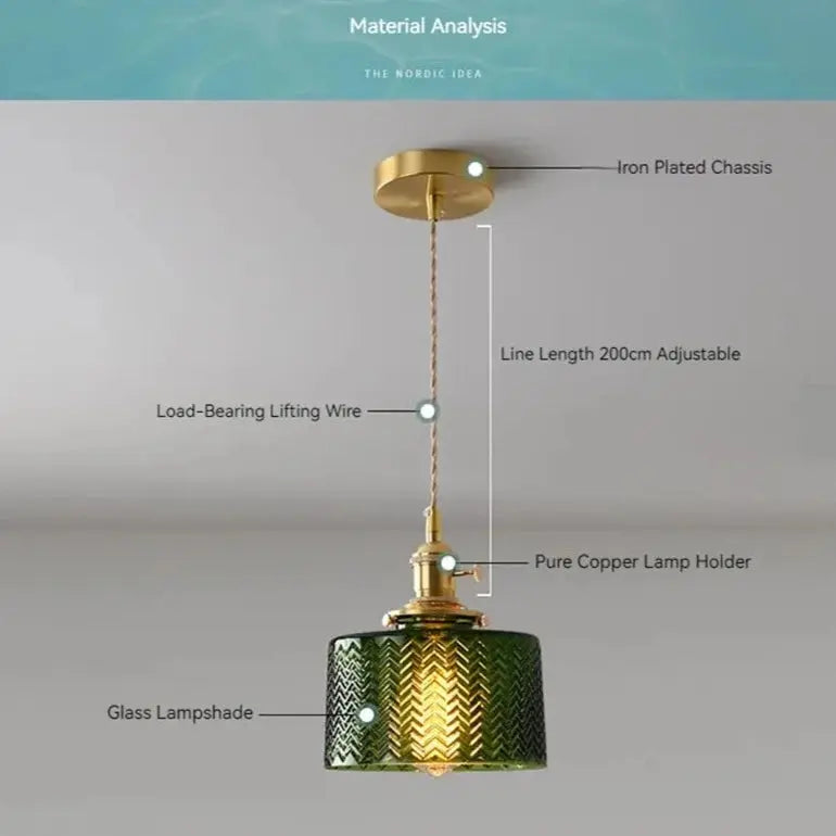 Scandinavian Green Glass Pendant Lights ChandeliersLife®