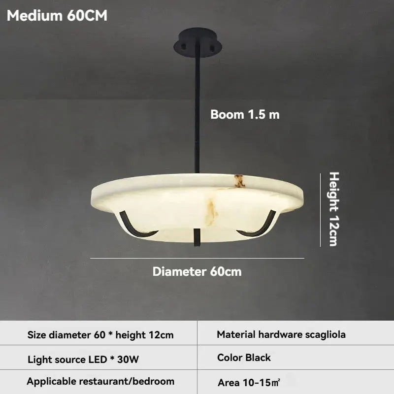 American Retro Alabaster Ring Chandelier ChandeliersLife®