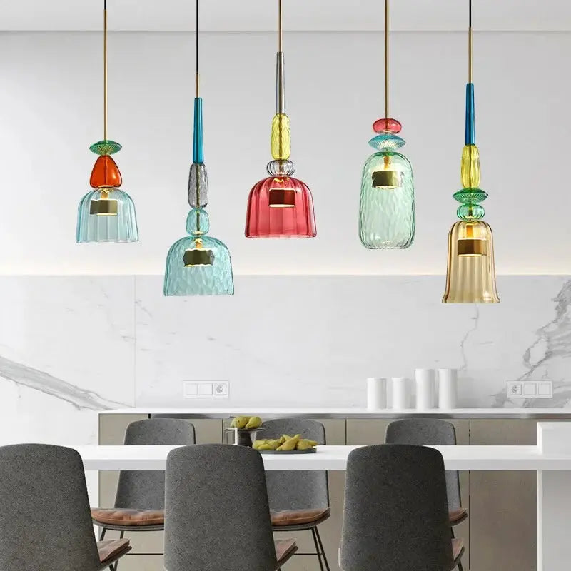 Modern Glass Colorful Hanging Lamps ChandeliersLife®