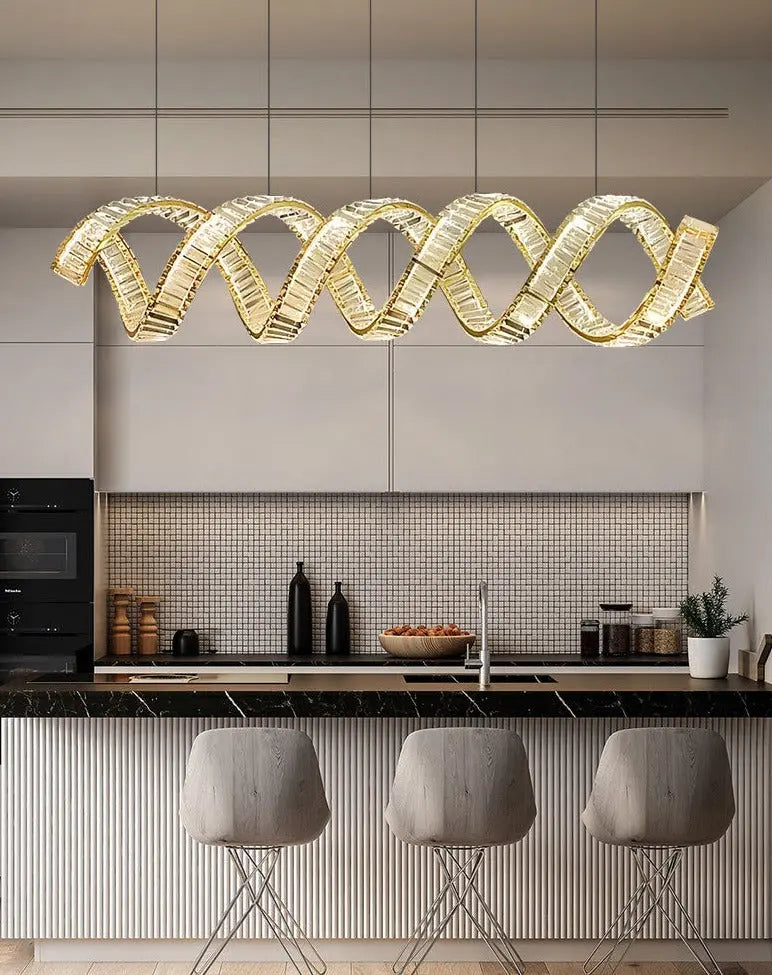 Luxury Led Wave Crystal Chandelier ChandeliersLife®