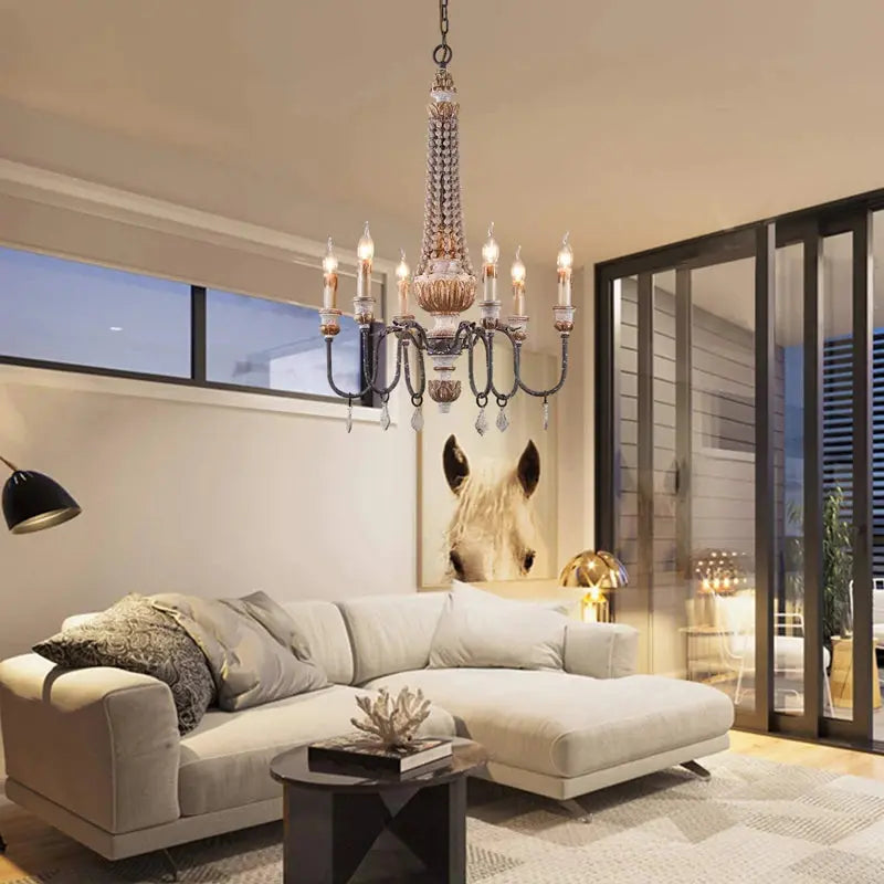 Wooden Farmhouse Chandelier