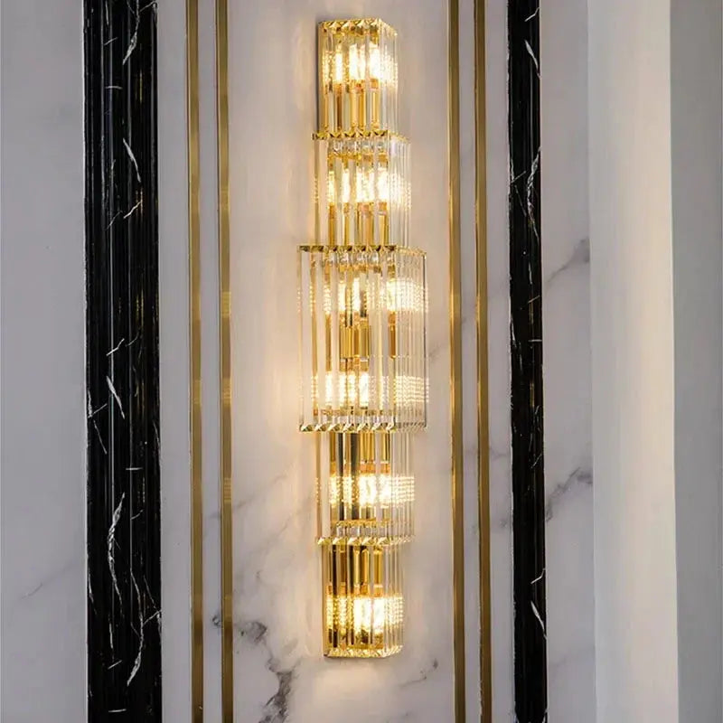 Luxury Hotel Lobby Crystal Large Wall Lamp ChandeliersLife®