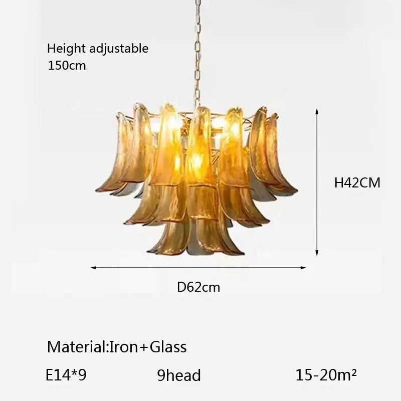 Virello Designer Amber Glass Pendant Light