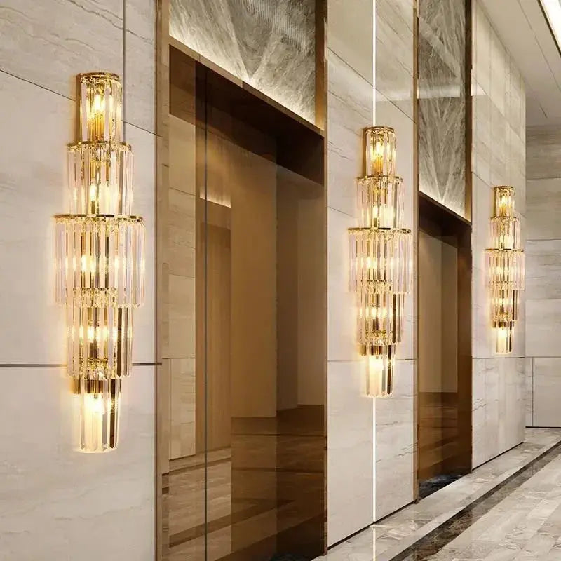 Luxury Hotel Lobby Crystal Large Wall Lamp ChandeliersLife®