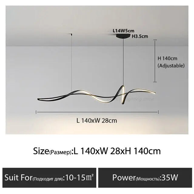 Ribbon Shape Design LED Chandelier ChandeliersLife®