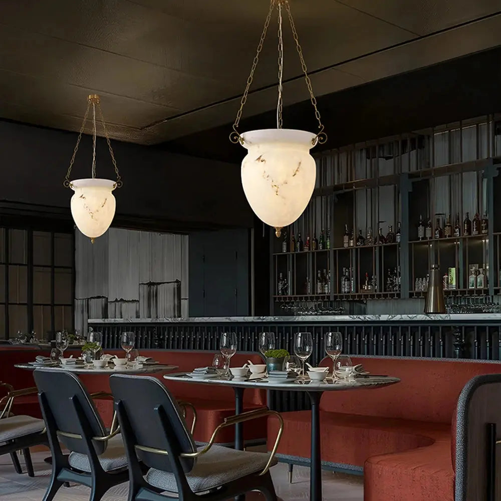 White Artistic Marble Chandelier For Dining Room ChandeliersLife®