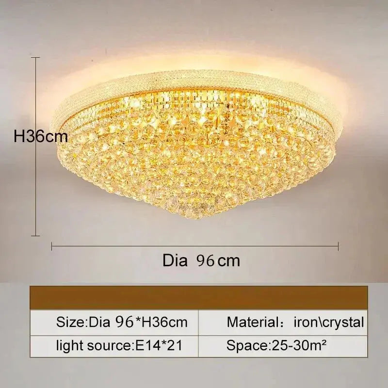 Morden Crystal Ceiling Lamp Bedroom Atmospheric ChandeliersLife®