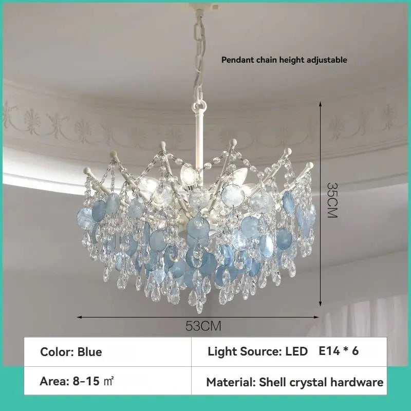 French Vintage Blue Crystal Lamp ChandeliersLife®