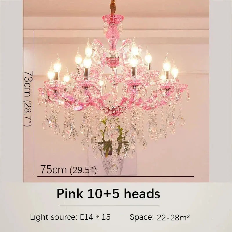 Red Luxury Crystal Chandelier