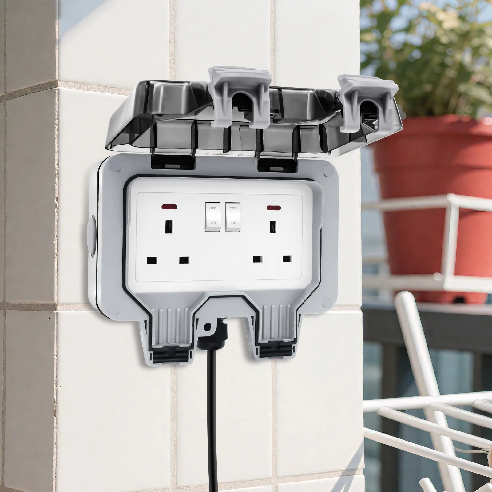 Outdoor Power Hub Double Socket
