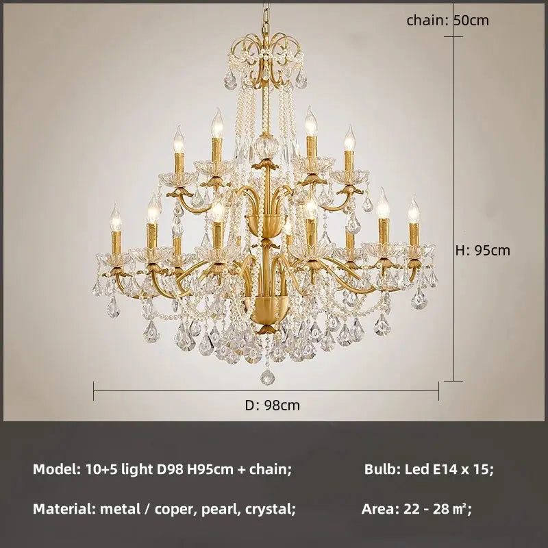 French Luxury Candle Chandelier ChandeliersLife®