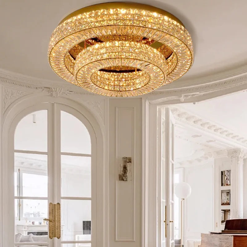 Modern Two Tier Crystal Luxury Ceiling Lights