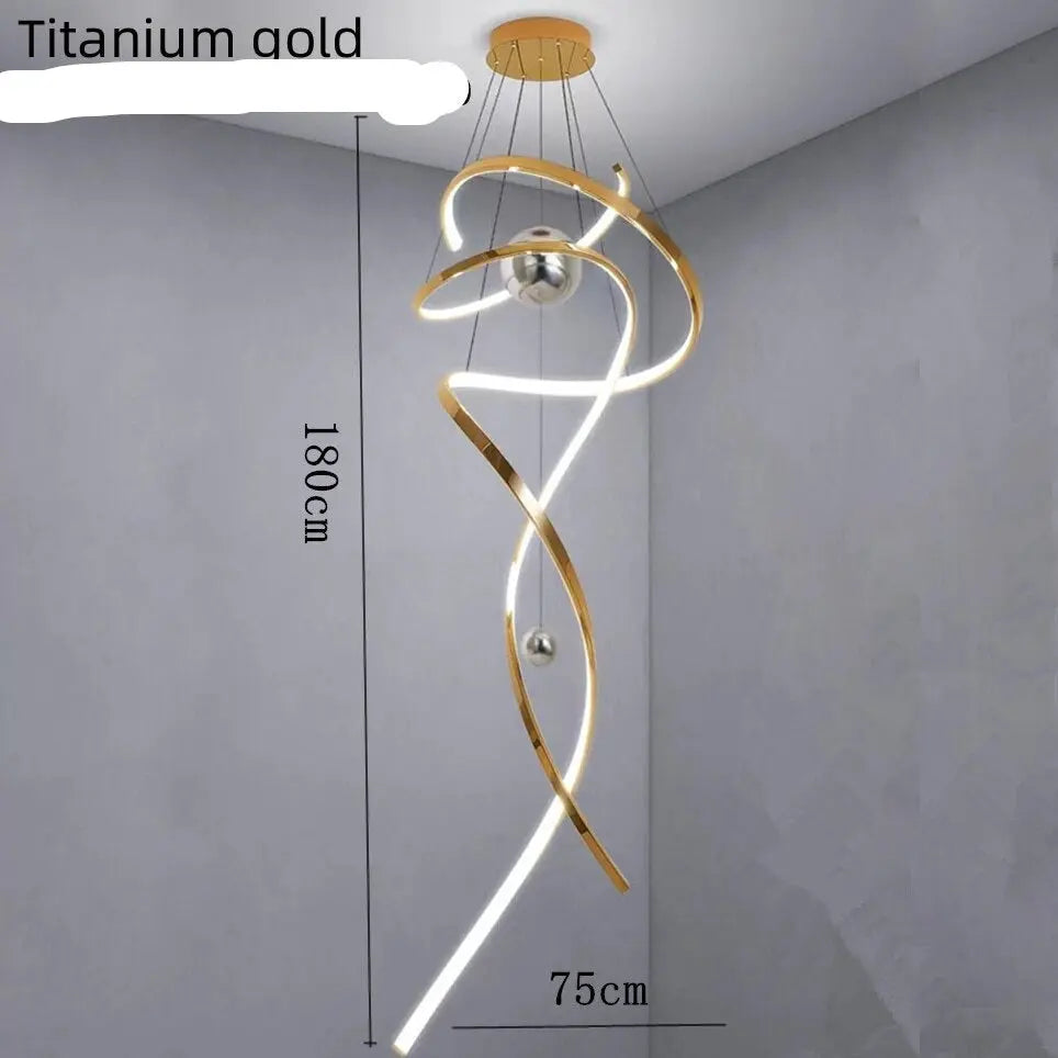 Stainless Steel Stair Chandelier ChandeliersLife®