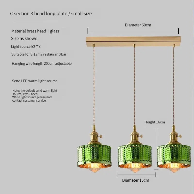 Scandinavian Green Glass Pendant Lights ChandeliersLife®