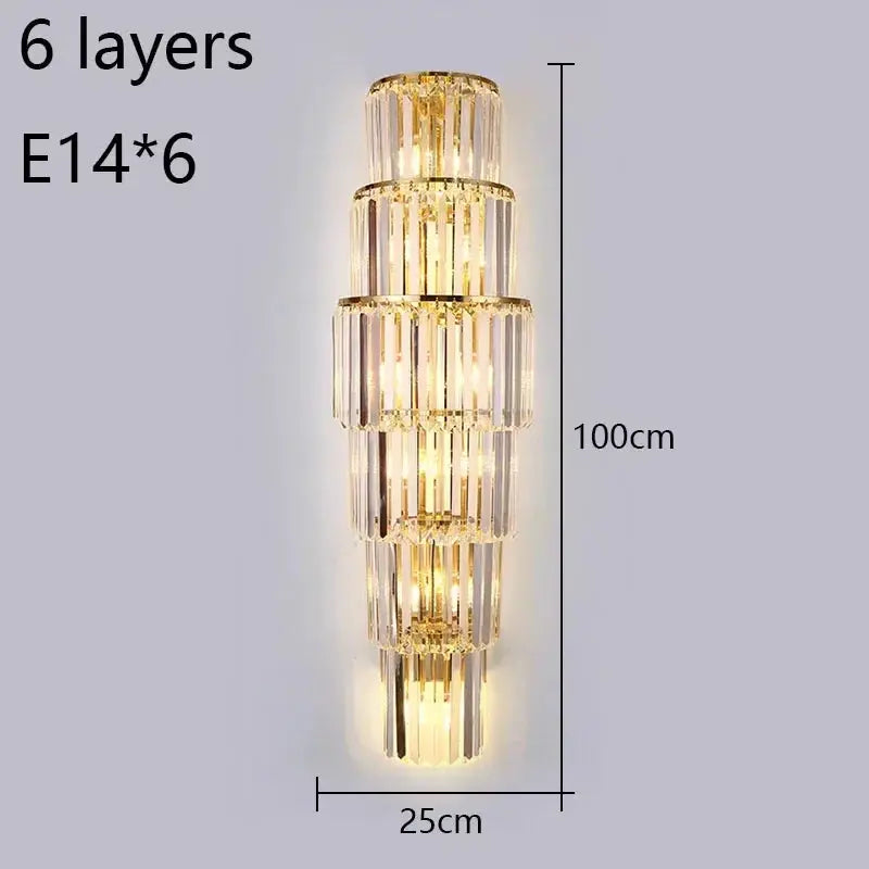 Luxury Hotel Lobby Crystal Large Wall Lamp ChandeliersLife®