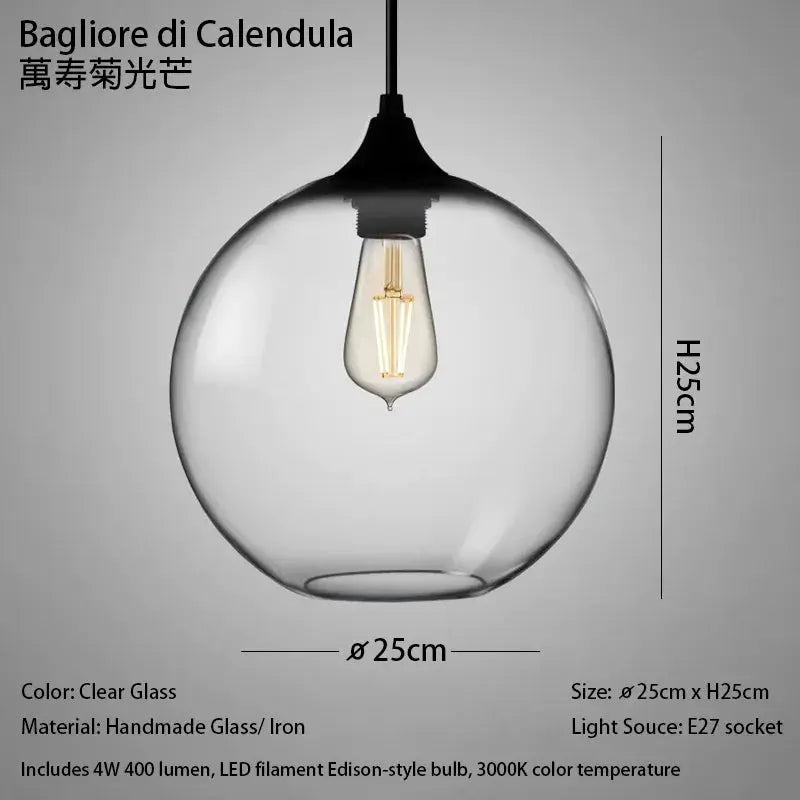 Clear Glass Pendant Light