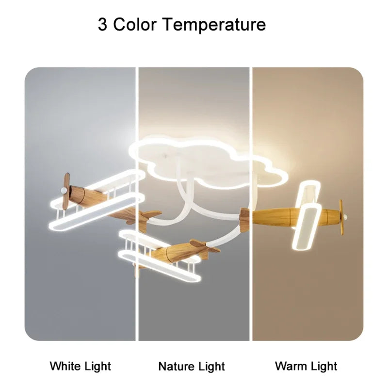Aeron Modern Airplane LED Chandelier for Kids Rooms – alternate product view 5