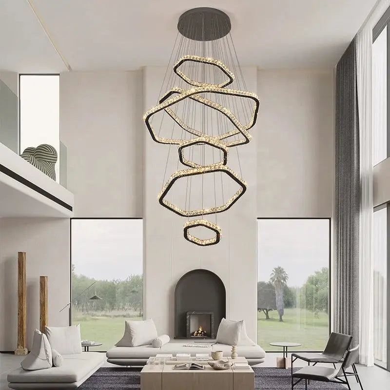 Modern Home Decoration Stair Crystal Chandelier ChandeliersLife®