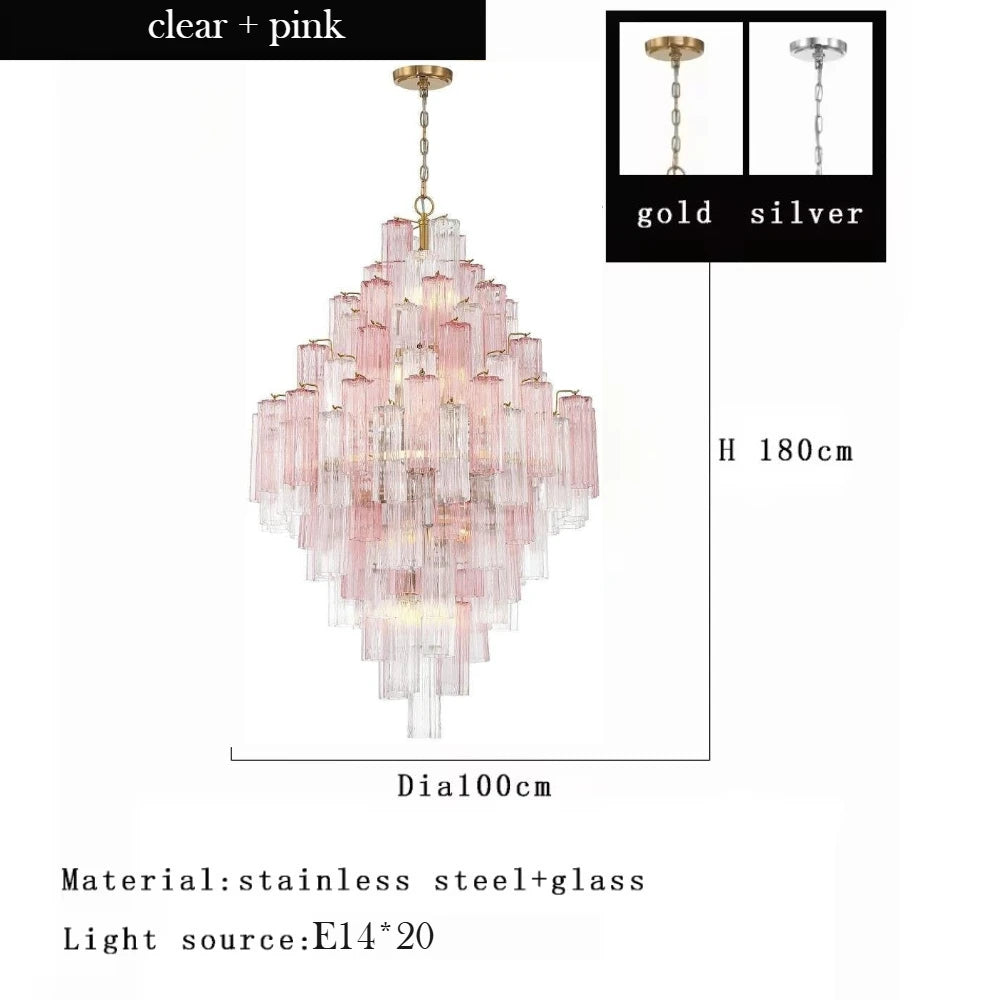 Lucera Murano-inspired Mixed Glass chandelier, product gallery image 11 of 13