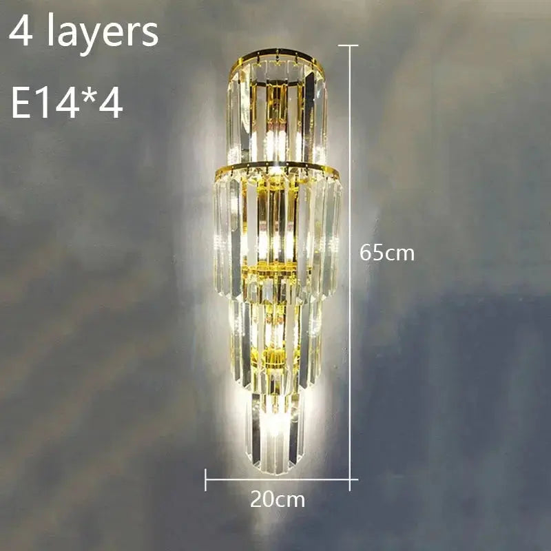 Luxury Hotel Lobby Crystal Large Wall Lamp ChandeliersLife®