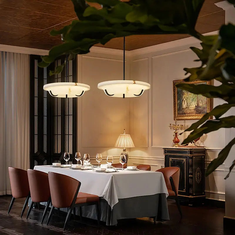 American Retro Alabaster Ring Chandelier ChandeliersLife®