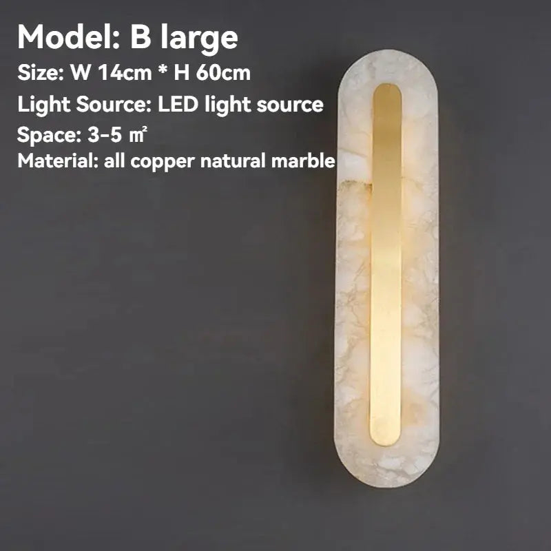 Gold Marble Wall Bedroom Lamp