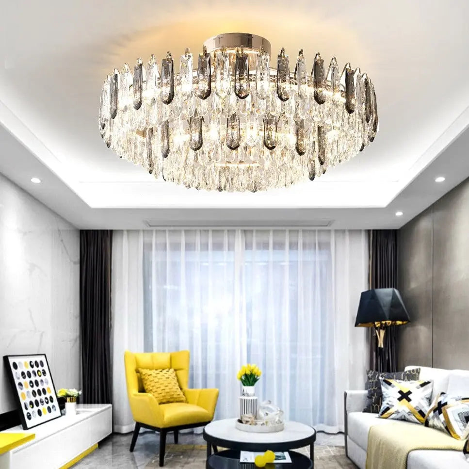 Crystal Modern Gold Ceiling Lustres ChandeliersLife®