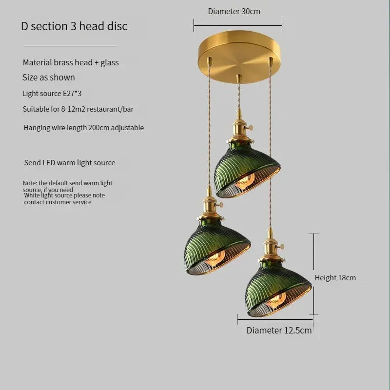 Scandinavian Green Glass Pendant Lights ChandeliersLife®
