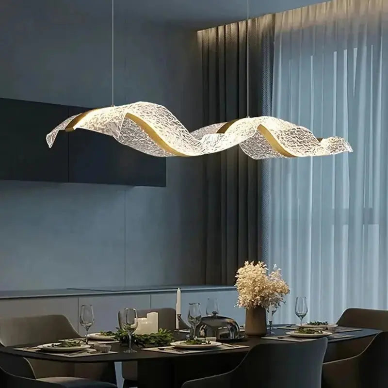 Modern Minimal LED Chandelier Wave Design ChandeliersLife®