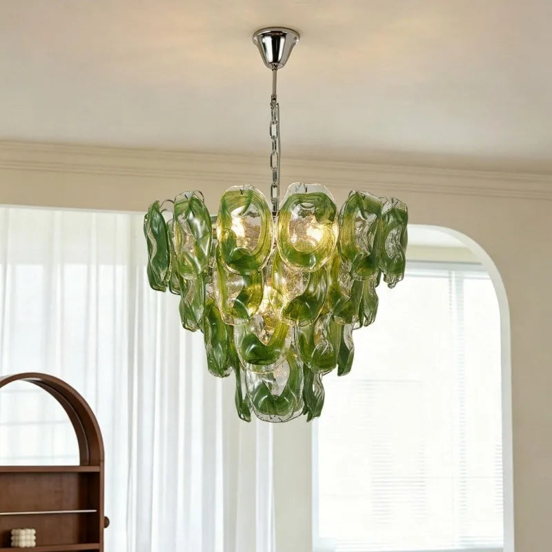 Celina French Style Tiered Glass chandelier, product gallery image 5 of 11