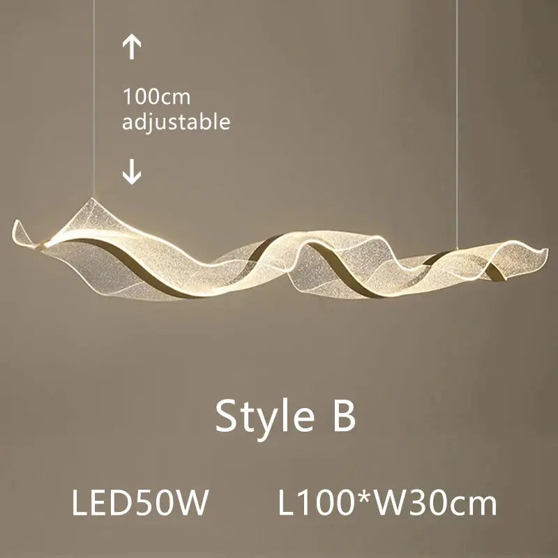 Modern Minimal LED Chandelier Wave Design ChandeliersLife®